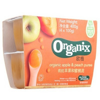 Organix 欧格 有机苹果和蜜桃泥 100g*4