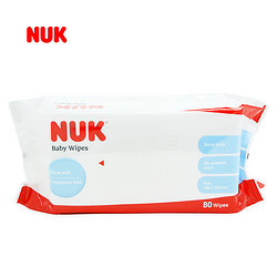 德国 NUK 超厚特柔婴儿洁肤湿巾纸 80片装  进口