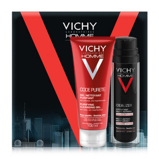 VICHY 薇姿 净颜控油 男士洁面啫喱套装 （啫喱 100ml+保湿露 50ml）