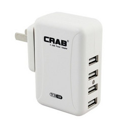 CRAB 酷乐博  KP03 4口 多口USB充电器 充电头 5V 2A 10W 