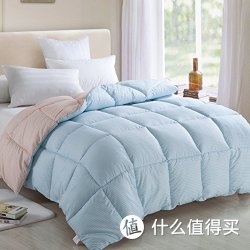 维众 加厚羽丝绒冬被单人双面用彩条 150cm*215cm