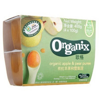 Organix 欧格 有机苹果和雪梨泥 6-36个月适用 4x100g