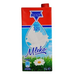 MONA 莫娜 全脂纯牛奶 整箱（1L*12盒）