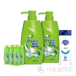 Rejoice 飘柔 滋润去屑洗发露(750ml*2+80ml*4)+舒肤佳纯白清香型沐浴露200毫升