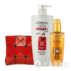 L'OREAL PARIS 巴黎欧莱雅 女士修复挑战套装(多效修复洗发露700ml+奇焕润发精油100ml+菱形小包(赠品))+凡士林 倍护精华修护润肤露 400ml*2瓶