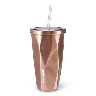 STARBUCKS 星巴克 Stainless Steel Cold Cup 玫瑰金不锈钢冷饮杯