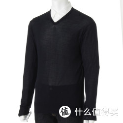 无印良品 MUJI 男式 桑蚕丝V领毛衣