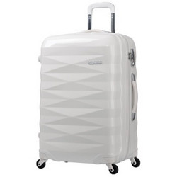 AMERICAN TOURISTER 美旅箱包 CRYSTALITE系列优雅菱形格万向轮拉杆箱 白色20寸
