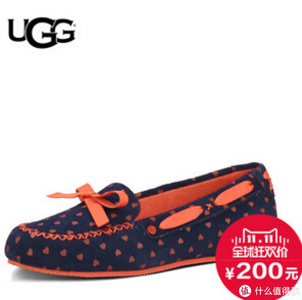 UGG australia I HEART Belle slipper 女款真皮平底单鞋