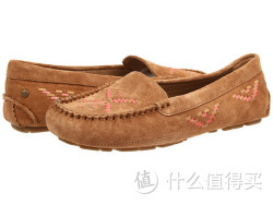 UGG australia 刺绣麂皮平底一脚蹬