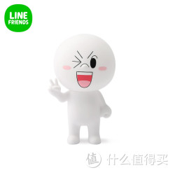 LINE FRIENDS 眨眼馒头人表情公仔手办模型 white15cm