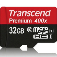 移动端：Transcend 创见 Premium 400x 32GB TF存储卡（读速60MB/s）