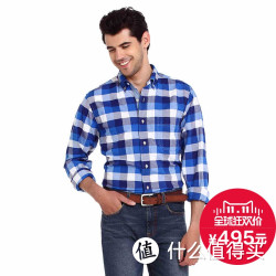 NAUTICA 诺帝卡 男装 EWQ W53233 法兰绒 刷毛 长袖衬衫