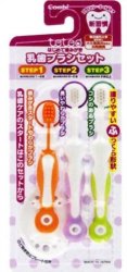 Combi 康贝 teteo训练牙刷1-3阶段 3支装