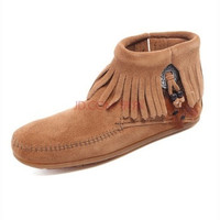新低价：MINNETONKA 迷你唐卡 Kilty 女款豆豆鞋*2双 （蓝色）