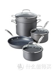 Cuisinart 硬质阳极氧化不粘锅 8件套