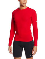 限红色L码：ASICS 亚瑟士 Running Compression Long Sleeve 男款压缩衣 