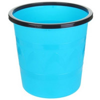 ailaiya 艾莱雅 皇冠压圈塑料垃圾桶（大号） 蓝色 LY1328