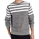 Alex Stevens Men's Space-Dye Striped Crew-Neck Sweater 男士毛衣