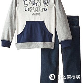 Calvin Klein 卡尔文·克莱 男童连帽衫牛仔裤套装 CKSB6-2022 4 海军蓝