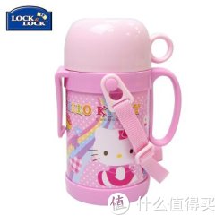 LOCK&LOCK 乐扣乐扣 Hello Kitty 儿童 学生背带保温水壶 400ML 粉色
