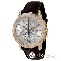 ZENITH CAPTAIN WINSOR ANNUAL CALENDAR WATCH 18K玫瑰金 男士镶钻机械腕表 22-2071-4054-03-C711