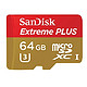 SanDisk 闪迪 Extreme PLUS 至尊超极速 microSDXC存储卡（ 64GB、UHS-I）