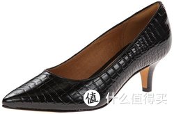 Clarks 女士 黑色通勤中跟皮鞋