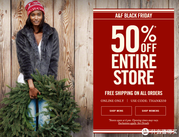 Abercrombie&Fitch美国官网 黑五促销 全场商品