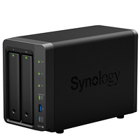 Synology 群晖 DS718+ 2盘位NAS（J3455、2GB）