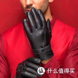 浪汉  保暖 触摸屏 PU皮手套