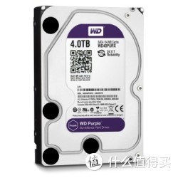 WD 西部数据 紫盘 4TB SATA6Gb/s 64M 监控硬盘
