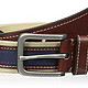 TOMMY HILFIGER Men's 35mm Canvas Leather Ribbon Belt 男士皮带