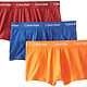 Calvin Klein 3-Pack Cotton-Stretch Low-Rise Boxer Briefs 男士平角内裤