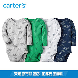 Carter's 动物印花长袖连体衣 4件装
