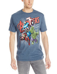 限S码：MARVEL 漫威 Avengers 复仇者联盟 男款T恤