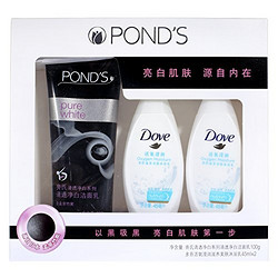 POND'S 旁氏 清透净白系列 清透净白洁面乳100g + Dove 多芬 沐浴乳45ml*2瓶*3件