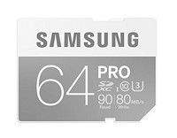 SAMSUNG 三星 Pro 64GB SDXC存储卡 80MB/s写入（U3、三防）