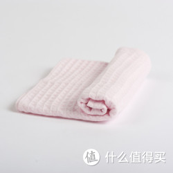 DAPU 大朴家纺 中空纱华夫格纯棉毛巾 婴儿童毛巾面巾 浅粉色