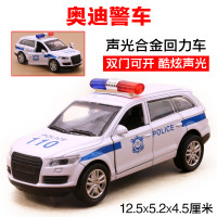 合金回力警车 带灯光