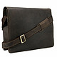 VISCONTI Leather Distressed Messenger Bag Harvard Collection