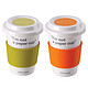 LOCK&LOCK 乐扣乐扣 Eco环保陶瓷杯2件套370ml*2绿色+桔黄色