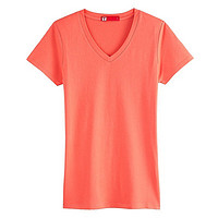 小码福利：VANCL 凡客诚品 基础V领T恤(女款) 橙粉色