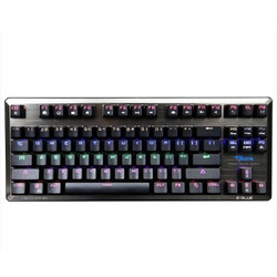 E-3LUE 宜博 六色混彩机械键盘 87键 黑色 黑轴