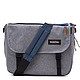 EASTPAK EASTPAK 中性 14寸夹层防水拼色斜挎包 灰色拼海军蓝(40x31x13cm)