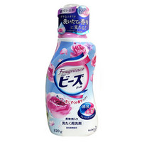 日本原装进口 花王KAO洗衣液 超浓缩 含天然柔顺剂无磷不含荧光剂 玫瑰花果香820g
