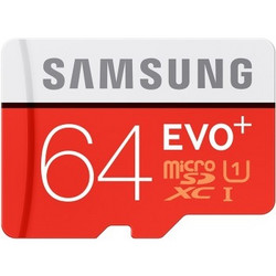 SAMSUNG 三星 EVO+ microSDXC存储卡（64GB、UHS-I）