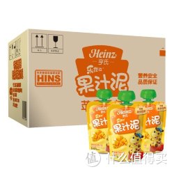 Heinz 亨氏 乐维滋果汁泥 苹果香芒120g*24袋*3件