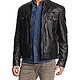 KENNETH COLE REACTION Faux-Leather Moto Jacket 男士机车夹克