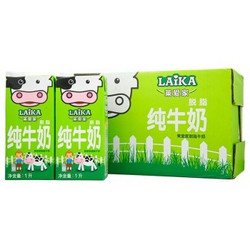 LAiKA 莱爱家 脱脂牛奶 1L*12盒